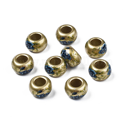 Perles acryliques opaques peintes à la bombe SACR-S305-27-A01-1
