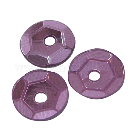 蘭のプラスチック緩いスパンコール  カラースパンコールスパンコール  中ハート孔  直径約6~7mm  穴：1mm X-PVC002-9-1