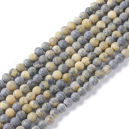Natural Yellow Turquoise(Jasper) Beads Strands G-H245-02A-1