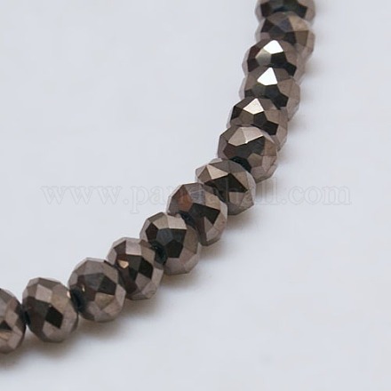 Chapelets de perles en verre électroplaqué EGLA-J047-3x2mm-F25-1
