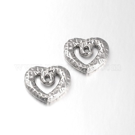 Coeur martelé 304 inoxydable pendentifs en acier STAS-N059-21-1