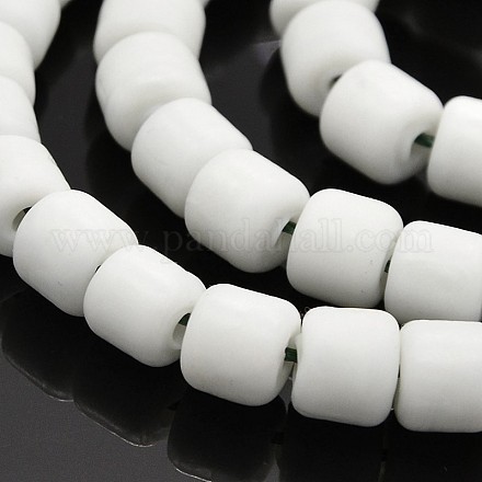 Handmade Frosted Lampwork Beads Strands LAMP-J047-09-1