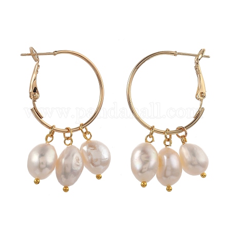 Brass Hoop Earrings EJEW-JE04273-1