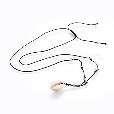 Cordón de nylon trenzado colgante collares NJEW-JN02260-1