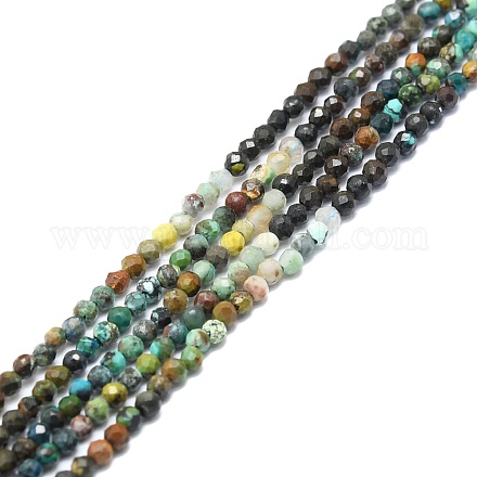 Chapelets de perles en chrysocolle et lapis lazuli naturelles G-P457-A01-08-1