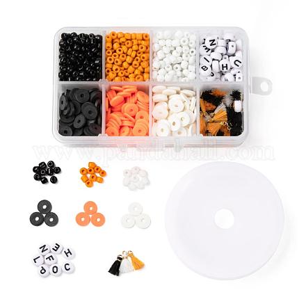 3 couleurs 1155 pièces bricolage thème halloween bracelets extensibles faisant des kits DIY-LS0001-22A-1