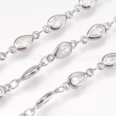 Handgemachte Perlenketten aus Zirkonia ZIRC-F080-19P-1