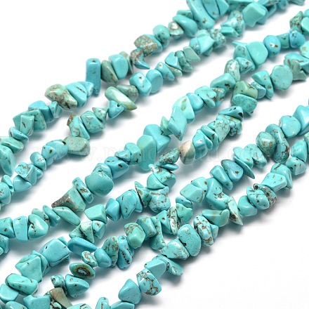 Synthetic Turquoise Chip Bead Strands X-G-M205-77-1