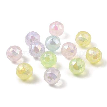 Placage uv perles acryliques transparentes SACR-A002-06-1