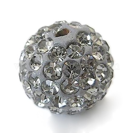 Perles de boule pavé disco  X-RB-Q195-10mm-215-1