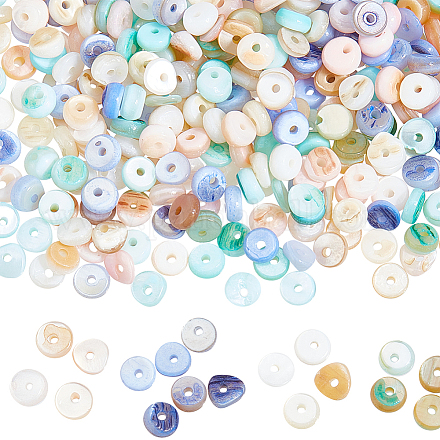 Nbeads 2 brins 4 couleurs brins de perles de coquillage naturel BSHE-NB0001-27-1