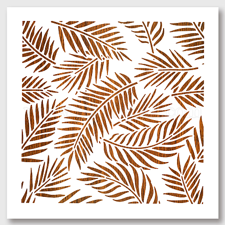 Stencil per pittura con motivo a foglie di animali domestici nbeads DIY-WH0402-035-1