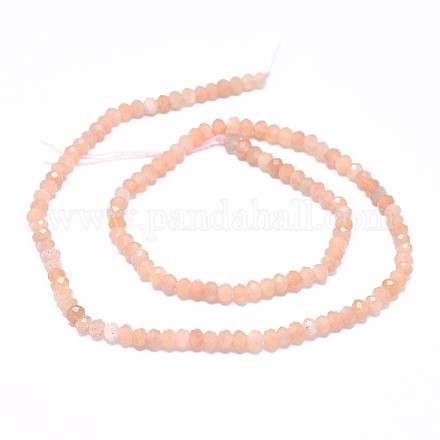 Chapelets de perles de sunstone naturelle naturelles G-F632-22D-1