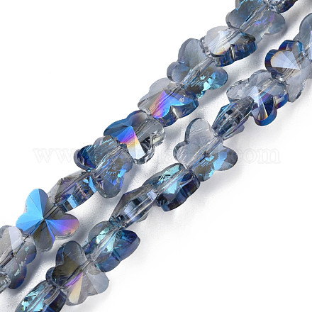 Electroplate Transparent Glass Beads Strands EGLA-N002-20A-D03-1