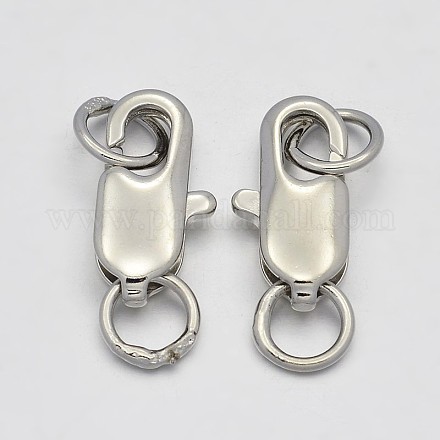 Brass Lobster Claw Clasps for Jewelry Necklace Bracelet Making KK-J202-19P-1