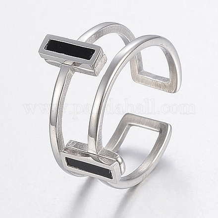 304 anelli gemelli in acciaio inox RJEW-K222-02P-16mm-1