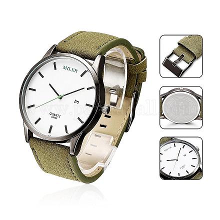 Alloy PU Leather Quartz Wristwatches WACH-F023-B05-1