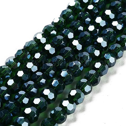 Chapelets de perles en verre transparent électrolytique EGLA-A035-T6mm-A10-1