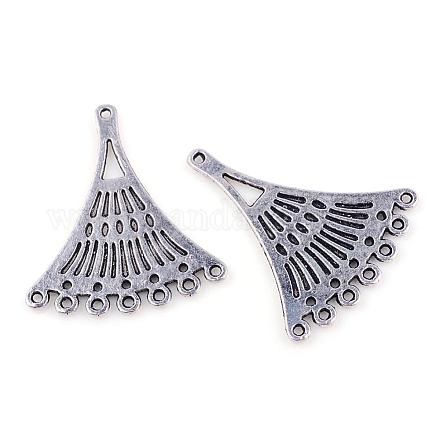 Tibetan Style Alloy Chandelier Components TIBE-Q054-10AS-RS-1