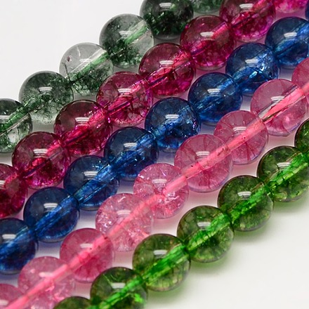 Natural Crackle Quartz Beads Strands G-N0003-8mm-M-1