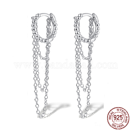 925 серьги-кольца из стерлингового серебра с родиевым покрытием BK6776-2-1