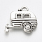 Tibetan Style Alloy Pendants, Camping Van/Caravan Shape, Cadmium Free & Lead Free, Antique Silver, 17x18x2mm, Hole: 1.5mm, about 262pcs/500g