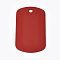 Aluminum Pendants, Blank Tags, Rectangle, Brown, 50x29x1mm, Hole: 3.5mm