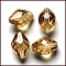 Imitation Austrian Crystal Beads, Grade AAA, K9 Glass, Faceted, Bicone, Gold, 6x9.5mm, Hole: 0.7~0.9mm