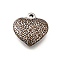 Printed 304 Stainless Steel Pendants, Heart with Leopard Pattern Charm, Stainless Steel Color, 16x16.5x5mm, Hole: 1.4mm