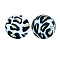 Silicone Beads Loose Silicone Beads Kit Leopard Print Silicone Beads for Keychain Making Bracelet Necklace, Light Sky Blue, 15mm, Hole: 2mm