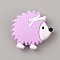 Hedgehog Food Grade Eco-Friendly Silicone Beads, Plum, 31x33x10mm, Hole: 2mm
