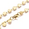 304 Stainless Steel Link Chain Necklaces, with Lobster Claw Clasp, Heart, Golden, 16.53 inch(42cm)