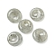 Natural Labradorite Donut/Pi Disc Charms, 14~14.5x4mm, Hole: 4mm