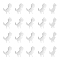 201 Stainless Steel Pendants, Dinosaur, Stainless Steel Color, 19x15.5x1mm, Hole: 1.6mm, 20pcs/box