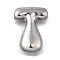 304 Stainless Steel Pendants, Letter Charm, Anti-Tarnish, Letter T, 22x15x6.5mm, Hole: 3.5x2.2mm