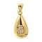 Rack Plating Brass Micro Pave Cubic Zirconia Pendants, Long-Lasting Plated, Lead Free & Cadmium Free,Real 18K Gold Plated, Teardrop with Letter Charms, Letter Z, 21x11mm, Hole: 5x3mm