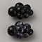 Opaque Acrylic Beads, Cloud, Black, 33x23x17.5mm, Hole: 1.8mm