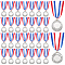 Metal Medals, with Polyester  Strap, Platinum, 740mm