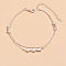 Alloy Star Multi-strand Anklets, Ball Chain Anklets, Silver, 7-1/2 inch(190mm)