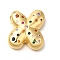 Brass Cubic Zirconia Pendants, Letter A~Z Charms, Real 18K Gold Plated, Letter X, 26x23x7mm, Hole: 5x2.5mm
