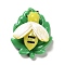 Opaque Resin Decoden Pendants, Insect Bees with Leaf Charms, White, 27x22x10mm, Hole: 2mm
