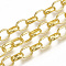 Iron Rolo Chains, Belcher Chains, Unwelded, with Spool, Golden, 10x8x2.5mm, about 82.02 Feet(25m)/roll