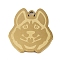 201 Stainless Steel Pendants, Sled Dog Charm, Golden, 22x20.5x1.5mm, Hole: 1mm