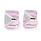 K9 Glass Imitation Austrian Crystal Beads, No Hole, Square, Pearl Pink, 4x4x4mm