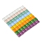 8 Colors 20Pcs Transparent Glass Cabochon, Square, Mixed Color, 9.8x9.8x4mm