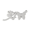 Non-Tarnish 304 Stainless Steel Pendants, Letter & Butterfly Charms, Letter A, 11x27x0.9mm, Hole: 1.2mm