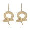 Brass Stud Earring Findings, with 925 Sterling Silver Pin, Ring, Real 18K Gold Plated, 11x8.5mm, Pin: 11.5x0.7mm & 2.7x0.8mm