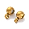 Ion Plating(IP) 202 Stainless Steel Beads, with Rubber Inside, Slider Beads, Rondelle, Golden, 6x4x3mm, Hole: 1.6mm, Rubber Hole: 0.5mm