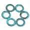 Acrylic Bead Frame, Imitation Gemstone Style, Ring, Light Sea Green, 41x4.5mm, Hole: 2mm, about 130pcs/500g