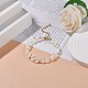 Bracelet en perles de losange tressé en coquillage naturel BJEW-TA00098-2